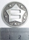 CONCHO ROUND 28mm gombička starostrieborná WESTERN vesta čapky