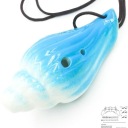 mini OCARINA keramická SHELL modrá, 6 otvorov, noty