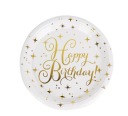 HAPPY BIRTHDAY papierové taniere 18cm narodeninové