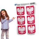 Nažehľovacie obtlačky s poľským znakom - sada 6 kusov