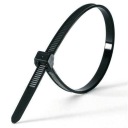 SILNÉ KLIPOVACIE VIAZAČKY KABELNÉ VIAZAČKY ČIERNE SVORKY 100 KS 3,6 X 150 mm
