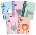 Zápisník A4 32k 3 modré linky Animals Oxford mix 1 ks