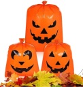 LISTOVÉ TAŠKY Tekvice HALLOWEENSKÉ DEKORÁCIE 3 ks