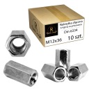 MATICA SPOJE M12x36 PREDLŽENÁ SPOJKA DIN 6334 POZINKOVANÁ 10KS