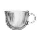 Veľký široký sklenený pohár 510ml Selena stripes