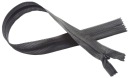 40 cm krytý špirálový zips, nerozopínateľný, grafitová tmavošedá