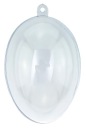 AKRYLOVÉ VAJÍČKO, priehľadné plastové vajíčko, 8 cm
