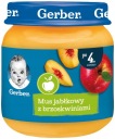 GERBER dezert jablková pena s broskyňami 125 g