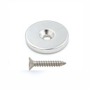 NEODYMOVÝ MAGNET S OTVOROM na skrutku 20x3 mm, okrúhly, valcový, HUNTER
