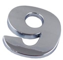 ZNAK ČÍSLO PÍSMENO PÍSMENO CHROME 9 DEVIŤ W2B50