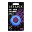 Matice Bolts Cock Ring návlek na penis, modrý