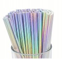 STRIEBORNÉ slamky na studené nápoje, HOLOGRAM ECO OPINAL PAPIER