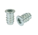 10x M6 x 17 mm nástrčné dvojzávitové nábytkové zaskrutkovacie vybranie na skrutku do dreva