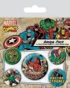 Sada 5 odznakov od Marvel Comics Spider-Man