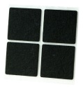 4 X nábytkové plstené podložky 45 x 45 čierna plsť