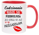 Hrnček s potlačou, darček ku DŇU MATIEK pre MAMIČKU, bielo/červený