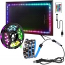 FAREBNÝ LED TV PÚH USB RGB LED PODSVIETENIE 3M 5V + LED DIAĽKOVÉ OVLÁDANIE