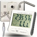 METEOROLOGICKÁ STANICA POČASIE TEPLOMER HYGROMETER VONKAJŠIA/VNÚTORNÁ BEZDRÔTOVÁ SONDA