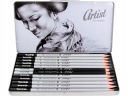 COLORINO Artist Sada ceruzky na kreslenie UHLÍM 12 kusov ceruzka 4H 2H 8B