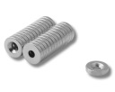 NEODYMOVÝ MAGNET 14x3 mm otvor 8/4 NA SKRUTKU 10 ks