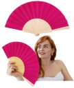 DREVENÝ MATERIÁL VENTILÁTOR Veľký 41cm Elegantná ružová