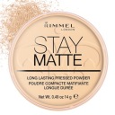 Lisovaný púder RIMMEL Stay Matte 001 Transparent