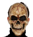 SKELETOROVÁ MASKA HALLOWEEN HNEDÁ LEBKA