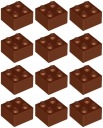 LEGO 3003 BRICK 2x2 hnedá NOVINKA (15g) 12 ks.