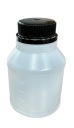 HDPE fľaša 250 ml s prázdnym uzáverom a stupnicou