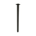 Štvorcová nábytková noha 80 cm Čierna