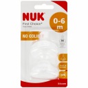 NUK SILIKÓNOVÝ ČISTIČ FĽAŠOVÝ 0-6m M FIRST CHOIC 2 ks.