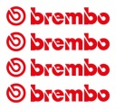 BREMBO nálepky 100x19mm Červená 4 kusy