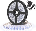 VODEODOLNÝ RGB SMD LED PÁS 5M STUDENÝ BIELY DIAĽKOVÝ OVLÁDAČ PRE KNIHOVNICE POLICE SKRIŇKA
