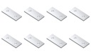 Plochá kovová konštrukčná spojka 40x17 mm 8 ks