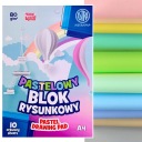 Pastelový farebný blok A4, 10 listov, 80g