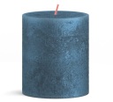 Sviečka Bolsius Rustic SHIMMER 80/68 MODRÁ