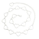 Strieborné HEART opaskové nohavice šaty ACCESSORY svetlý