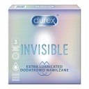 Durex Invisible LUBE kondómy extra zvlhčené tenké steny 3 ks.