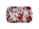 Krvavý halloweensky podnos so sladkosťami