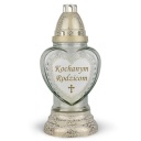 Sviečka s venovaním pre milovaných rodičov Biela 26 cm DP319 Sviečka s vložkou