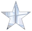 Akryl ZRKADLO hviezda 10x9,5 cm LS-85