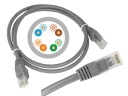 Kábel Patchcord UTP cat.5E, 0,25 m, šedý