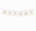 SVADOBNÝ PANAN SVADOBNÝ nápis WELCOME biely 80 cm