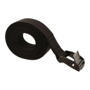 Upevňovací pás 25 mm x 150 cm Spona Samoupínacia čierna 250 kg POLYAMIDOVÁ páska