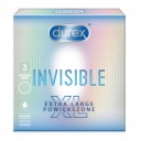 Durex Invisible kondómy, tenké, veľké, 3 ks, veľkosť XL