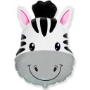 Fóliová BALÓNOVÁ hlava ZEBRA zoo SAFARI zvieratká