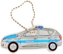 REFLEXNÝ PRÍvesok POLICAJNÉ KĽÚČENSTVO REFLEXNÝ ŠTÍTOK AUTA POLICAJNÉ AUTO