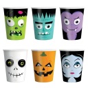 Halloweenske papierové poháre Monsters 6 ks.