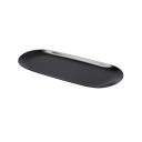 Oválny dekoračný podnos BLACK glamour 30x12 dekorácia