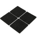 Nábytková plsť štvorcová ČIERNA 45x45 (blister 4 ks)